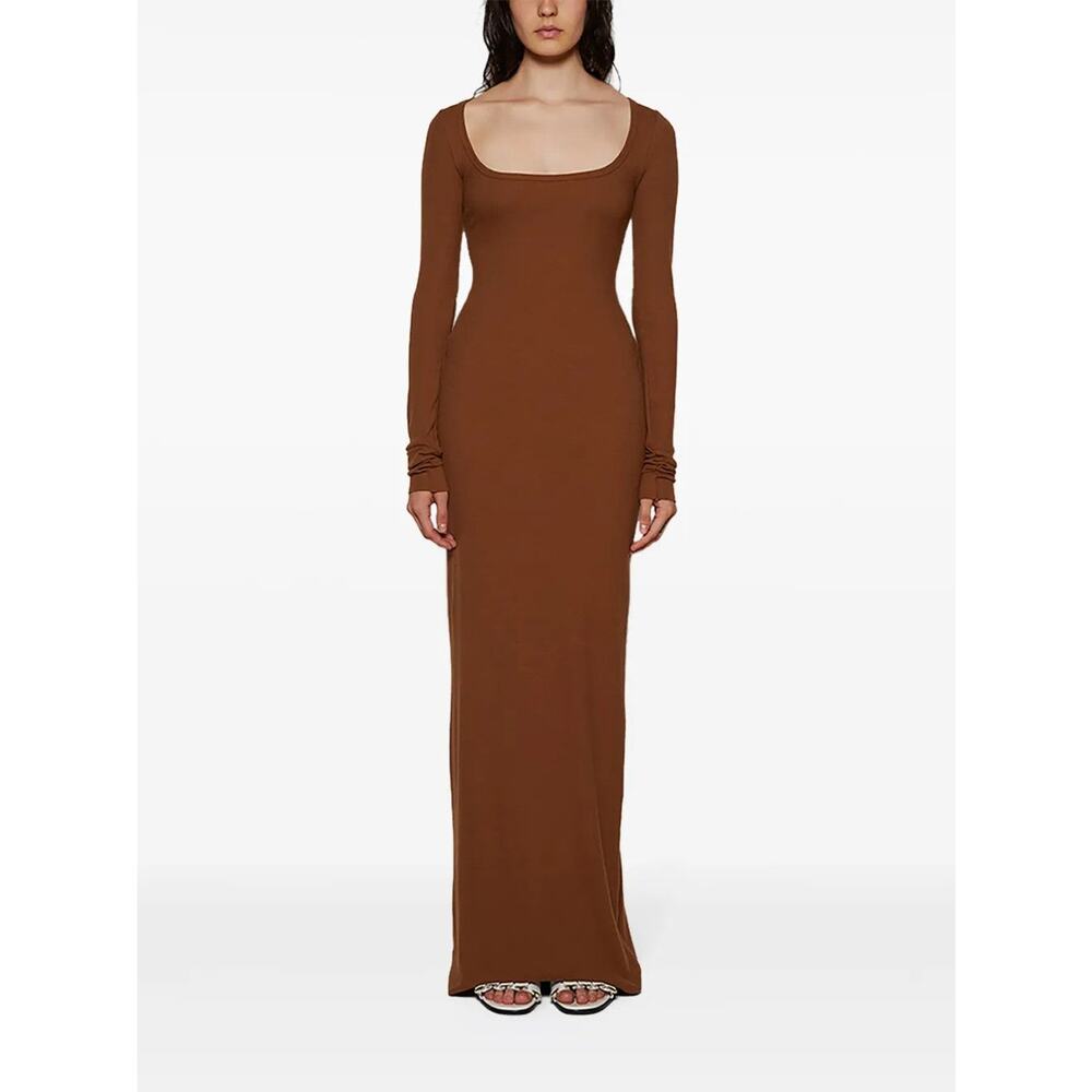 Terne Square Neck Long Sleeves Maxi Dress - S - image 3
